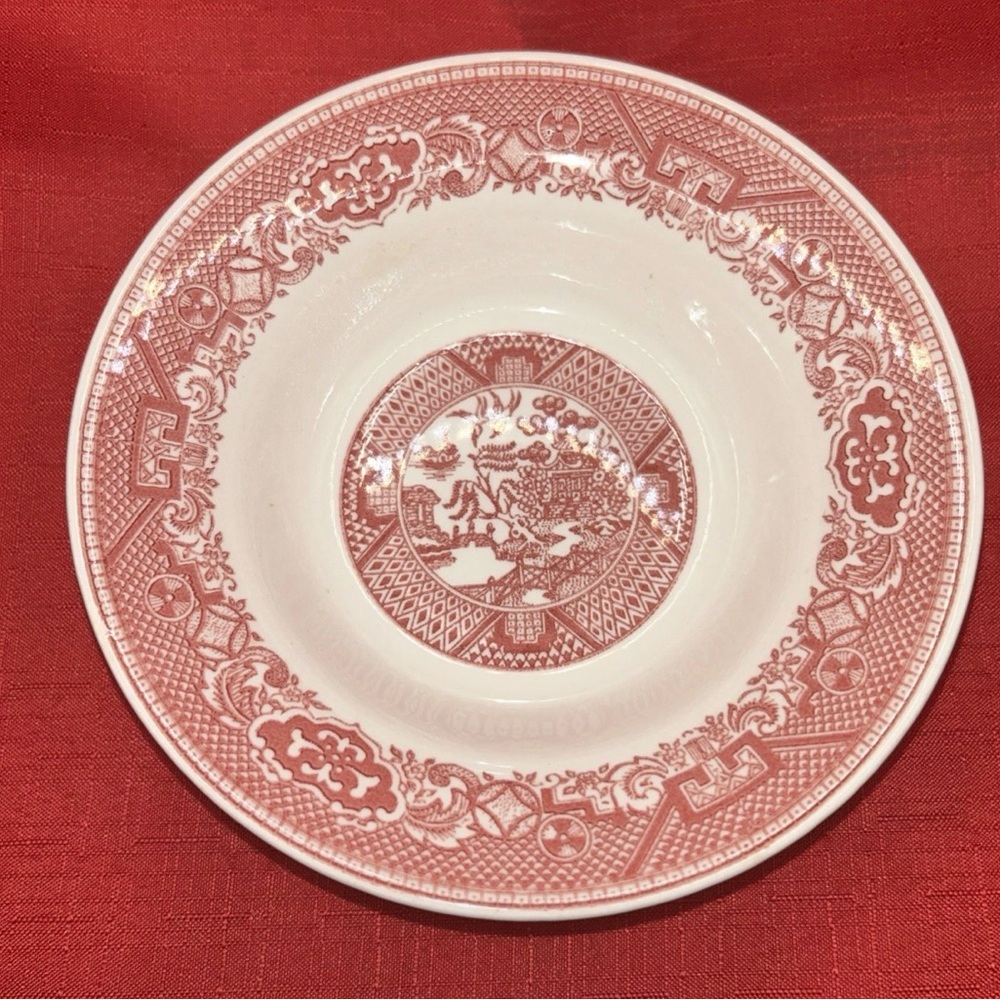 Vintage Willow Ware Royal China Red & White Side Plate 6 3/8” Set Of 7